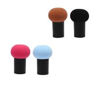 JECOMPRIS Piumino per Cipria Viso 4 Pezzi Soffio di Funghi Cosmetico Leggero Compatto per Cipria Libera e Corpo, Cuscino Trucco Donna per Applicazione Uniforme Quotidiana Colore Casuale