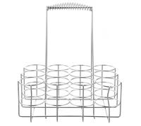 JECOMPRIS Portabottiglie per Birra Metallico Manico Robusto Cestino Organizer per Bottiglie da 12 Pezzi Portabicchieri per Trasporto e Conservazione Accessorio Pratico per Barbecue e