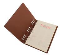 JECOMPRIS Quaderno Executive Copertina in Pelle B5 Marrone, Quaderno a Schede Anelli per Prendere Appunti, Diario per Ragazza e Agenda Portatile per Ufficio e Viaggio