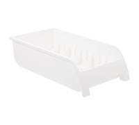 JECOMPRIS Scolapiatti, Portapiatti da Tavolo in Plastica Bianca, Organizer per Stoviglie e Verdure, Superficie Liscia, per Cucina e Decorazione Cucina