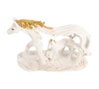 JECOMPRIS Scultura di Cavallo in Resina Design Traforato, Decorazione Elegante e Resistente per Ingresso e Casa, Simbolo di Prosperità e Ornamento Versatile