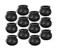 JECOMPRIS Secchielli per Caramelle di Halloween a Forma di Piccolo Calderone da Strega, 12 Pezzi Manico, Contenitori Decorativi per Feste e Bomboniere