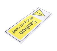 JECOMPRIS Segnale Di Avvertimento Adesivo Autoadesivo Cartello Etichetta Segnale Di Attenzione Materiale Resistente Facile Da Applicare Design Semplice Per Promemoria e Sicurezza