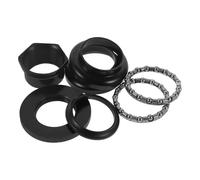 JECOMPRIS Serie Sterzo Bici Esterna Nera in Metallo per Forcella 25, 4 Mm | Bowl Set Professionale, Accessorio per Telaio Strada e Mountain Bike, Uso Urbano e Viaggio