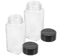 JECOMPRIS Set 2 Pepiere in Vetro 120 Ml Coperchio Pp e Tappo a Farfalla, Saliera e Barattolo per Spezie per Uso Domestico e Cucina Professionale