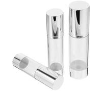 JECOMPRIS Set 3 Bottiglie per Cosmetici da Viaggio 80ml 50ml 30ml Bottiglie Ricaricabili per Lozione Design Airless Antinquinamento in As e Pp