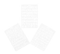 JECOMPRIS Set 3 Stencil Lettere Numeri in Plastica Riutilizzabili B5, Stencil per Pittura e Disegno Artigianale, Modelli Alfabeto Grandi per Decorazioni su Pareti e Superfici Piatte