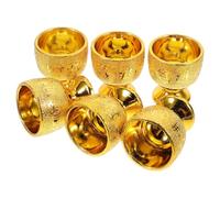 JECOMPRIS Set 6 Coppette Decorativa in Plastica Pp Oro 30ml Coppe Stabili e Pratiche per Offerte e Cerimonie Religiose Buddhiste