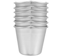 JECOMPRIS Set 6 Stampi Antiaderenti in Lega di Alluminio per Budino e Tortine, Pirottini Piccoli per Muffin Resistenti ad Alte Temperature, per Pasticceria e Cottura a Vapore