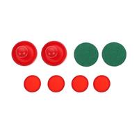 JECOMPRIS Set Accessori per Air Hockey Tavolo da Gioco, 8 Pezzi Spingitori Rossi 76mm e Dischi in Plastica 51mm, Ricambi Durevoli per Mini Hockey da Tavolo, Kit di Sostituzione per Partita