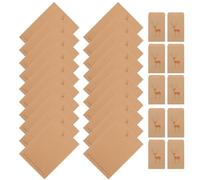 JECOMPRIS Set da 30 Pezzi Carta Pergamena Marrone con Buste a Righe Vintage e Design Renna per Scrivere Lettere D'amore con Esperienza di Scrittura Eccezionale per Messaggi Sinceri