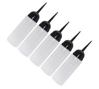 JECOMPRIS Set da 5 Flaconi per Tintura Chioma 120 Ml Beccuccio Obliquo, Contenitori Ricaricabili Anti-perdite e Antiscivolo, per Saloni Professionali e Applicazione Shampoo e Riutilizzabile