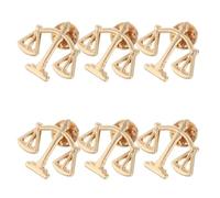 JECOMPRIS Set da 6 Spille da Giacca in Metallo Color Oro con Simbolo della Giustizia, Design Raffinato e Sobrio, Perfette per Eventi Legali e Festival per Uomini Professionisti