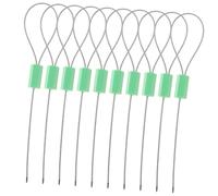 JECOMPRIS Sigillo di Sicurezza Autobloccante Verde 10 Pezzi ABS e Ferro | Chiusura Antimanomissione Lunghezza Regolabile, un Pezzo, Acciaio Inox, per Porte e Rimorchi