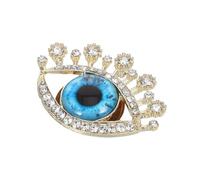 JECOMPRIS Spilla Occhio Malvagio da Donna Strass Scintillanti, Spilla Corto Creativa Turca per Cardigan e Sciarpe, Accessorio Anti-Malocchio per Occasioni Speciali