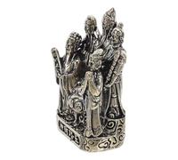 JECOMPRIS Statua Feng Shui in Ottone Cinque della Ricchezza - Decorazione Portafortuna per Casa, Ufficio e Auto - Statuetta Cinese della Ricchezza Base Stabile per Capodanno e Collezione