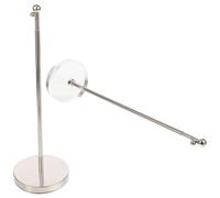JECOMPRIS Supporto Bandiere da Tavolo 2 Pezzi con Base Stabile in Metallo e Asta Telescopica per Bandiera, per Decorazione Desktop e Fotografia