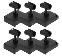 JECOMPRIS Supporto da Tavolo per Microfono Regolabile Morsetto, Set 6 Pezzi, Piccolo Supporto Multifunzione in Plastica Nero, per Streaming Live, Registrazioni e Uso Scolastico