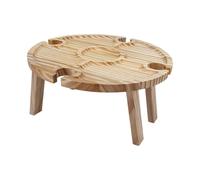 JECOMPRIS Tavolo e Sedie Pieghevoli in Legno Leggero e Portatile per Esterno, per Spiaggia e Campeggio, Facile da Trasportare e Riporre