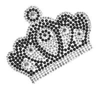 JECOMPRIS Termoadesiva Strass Corona 6,8x9,3 Cm per Abbigliamento Fai da Te, Decorazione per Vestiti, Jeans, Borse e Accessori, Applicazione Facile per Riparazioni e Personalizzazioni