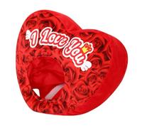 JECOMPRIS Testa d'amore copricapo per giochi di ruolo cappelli divertenti novità cappello da festa cappa per feste di carnevale copricapo in costume Cappello del festival cotone pp rosso