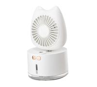 JECOMPRIS Ventilatore USB Portatile Mini Umidificatore Batteria da Design Forma di Gatto Adatto per Casa Ufficio e Esterno