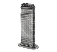 JECOMPRIS Vintage Metal Building Model Retro Flatiron Architectural Sculpture Alloy Craft Desk Ornament Travel Souvenir Unique Office Decor Photography Prop