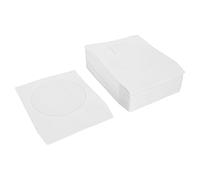 Jectse 100 Pezzi Custodie per CD Dvd Porta Buste Carta Bianca Spessa con Finestra Trasparete e Patta Posteriore, Custode per Dischi Antipolvere Riutilizzabilli per Dischi Dvd da 12 Cm