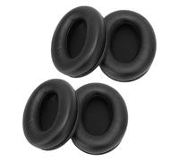Jectse 2 Paia Cuscinetti Auricolari di Ricambio per Cuffie Wireless X Cuscinetti Auricolari in Memory Foam in Pelle PU con Isolamento Acustico Vestibilità Comoda (BLACK)