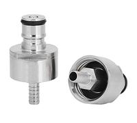 Jectse 2 Pezzi Tappo di Carbonatazione in Acciaio Inossidabile per Homebrew | Tipo con blocco a sfera, raccordo a innesto da 5/16\", adattatore per bottiglia di bibita, guarnizione in silicone per uso