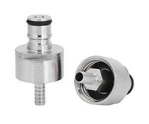 Jectse 2 Pezzi Tappo di Carbonatazione in Acciaio Inossidabile per Homebrew | Tipo con blocco a sfera, raccordo a innesto da 5/16\", adattatore per bottiglia di bibita, guarnizione in silicone per uso