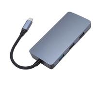 Jectse 8 in 1 Estensione USB, Tipo C PD USB3.0 RJ45 Adattatore Multiport HD per Laptop, 4K 60Hz, PD 100W, per Vittorie, per OS X, per