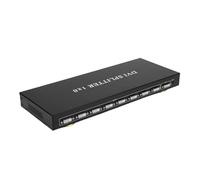 Jectse 8 Port DVI Splitter 1 in 8 Out, Splitter Video da 30Hz 4K Senza Perdita per Vittorie per Sistemi, Plug and Play, di Controllo EDID, Display (Spina europea)