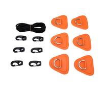 Jectse Acciaio Inossidabile Facile da Usare -D Squilli con Tensione del Cavo Regolabile per Canoa a Boot Gonfiabile, Kit Pratico per Gli Appassionati di Tavola da Surf di Kayak (Orange)