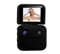 Jectse Action Camera con Schermo Ribaltabile, Registrazione Nitida HD 1080P, Grandangolo da 143 Gradi, Anti-Vibrazione, Fotocamera da Viaggio Portatile, per Streaming Live, Ciclismo, Sci, (Black)