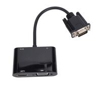 Jectse Adattatore di Interfaccia Multimediale da VGA a HD, Ingresso da 3,5 Mm Plug and Play, Dal Vecchio Computer Portatile PC Desktop Sorgente VGA Al Monitor HDTV Proiettore Displayer