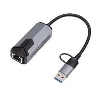 Jectse Adattatore Ethernet 5G, USB Ad Alta velocità e Adattatore di Rete da Tipo C a RJ45 con Supporto Wake on LAN e RealWow, per Sistemi 10 11 e OS X