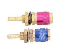 Jectse Adattatore Gas Raffreddato Ad Acqua, Connettore Rapido in Ottone con Spina, Set Portatile a Disconnessione Rapida per Torcia di Saldatura PTA DB MIG TIG (6MM)