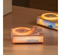 Jectse Altoparlante Bluetooth 2 in 1 e Diffusore di Oli Essenziali, Giradischi retrò per Aromaterapia, Altoparlante Cordless con Piccola Luce Notturna a LED, Diffuso con Lettore