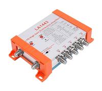 Jectse Amplificatore di Distribuzione Modulatore TV a 4, Guadagno Elevato 45 DB con Cascata IRS e Filtro LTE 5G, per Antenna TV Via Cavo Splitter Amplificatore Segnale HDTV (Spina europea)