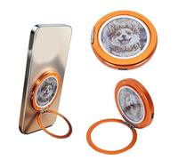 Jectse Anello Magnetico per Telefono Bluetooth Arancione con Schermo | Schermo a Inchiostro a 6 Colori da 1,69 Pollici, Lettore Musicale e Specchio, Avvisi di Chiamate e Messaggi