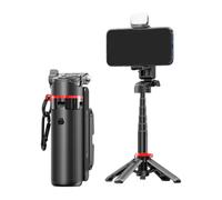 Jectse Asta Selfie Portatile, Supporto Treppiede per Telefono Estensibile con Supporto Girevole a 360°, Luce Incorporata e Telecomando per Telefono Smartphone