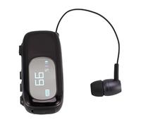 Jectse Auricolare Bluetooth con Clip, Auricolare Wireless Ergonomico Retrattile con Display LCD Digitale di Alimentazione, Avviso con Vibrazione, Annuncio Vocale, per la (brillante elettrolitico)