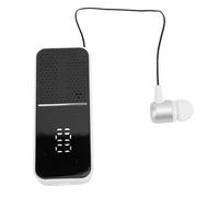 Jectse Auricolare Wireless Lavalier, Auricolari Digital Display con Vibrazione delle Chiamate per la Guida in Bicicletta, 50 Ore di Utilizzo, Cavo da 31 Cm, Cancellazione del Rumore, (WHITE)