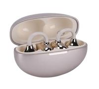 Jectse Auricolari a Morsetto, Cuffie Wireless Bluetooth 5.49 Aperte Sul Retro con Microfono per la Cancellazione del Rumore ENC, 80 Ore di Riproduzione IPX5 Auricolari Comfort (GOLD)