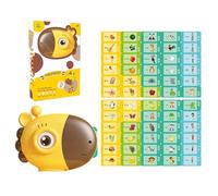 Jectse BABY English Word Learning Flash Cards Lettore di Carte Giraffe con Solida Educazione per lo Sviluppo Cognitivo Linguistico, Giocattolo Cognitivo Visivo per Bambini, Materiale ABS Portatile