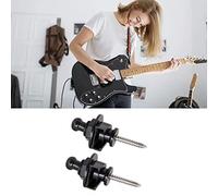 Jectse Bottone per Tracolla per Chitarra da 2 Pezzi, Kit di Accessori per Strumenti a Testa Tonda in Metallo, Antiscilolo e Anti-onere, per Chitarra Elettrica Classica Acustica, Basso,