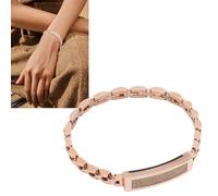 Jectse Bracciale Smart Tracker Fitness, attività di Fitness del Polso da Bracciale in Acciaio Magnetico Impermeabile, 5.3 Chiamata Promemoria, per o per Smartphone iOS (Gold)