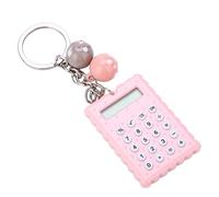 Jectse Calcolatrice Portachiavi, Pulsante in Silicone Affresco E Alla Moda, Visualizza un 8 Bit, per Colleghi, Bambini E Amico (PINK)