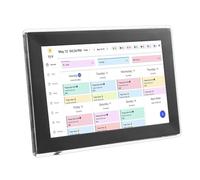 Jectse Calendario Digitale da 10,1 Pollici e Tabella dei Lavori, Touchscreen Interattivo con Memoria da 32 GB, Calendario Digitale Smart WiFi Montabile a Parete e su Scrivania, Nero (#1)